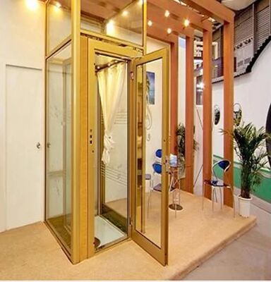 220V lift featuring stainless steel cabin designed for shopping malls providing durable and safe vertical transportation