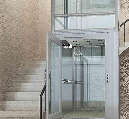 Un tipo di vetro ascensore Gearless di 8 elevatori residenziali dei pavimenti della trazione