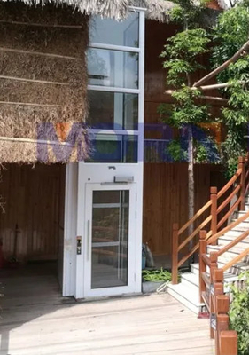 Elevatore panoramico della porta di vetro senza persone del pozzo 250kg 3