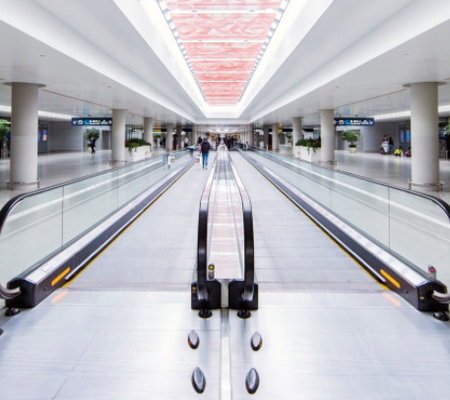 Scala mobile piana del marciapiede mobile da 6 gradi dell'azionamento all'aperto dell'interno di CA in aeroporto